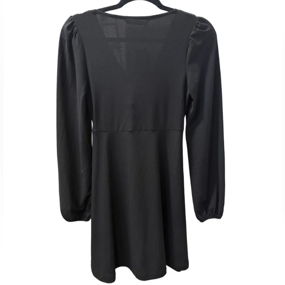 MANGO NEW Black Dress With Knot Detail Size Small - Picture 5 of 7